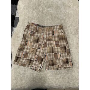 Airwalk Y2K Patchwork‎ Brown Shorts Size 34 Bottoms